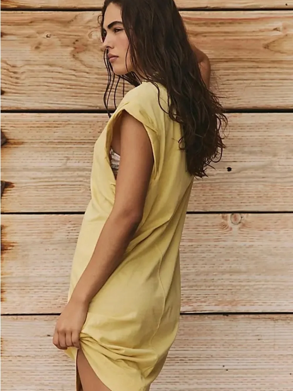 Free People Marigold All Day Long T-Shirt Dress 💯 Cotton